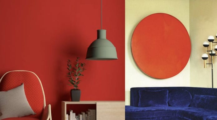 Czerwień we wnętrzach