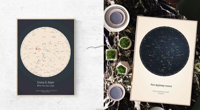 Osobista mapa nieba jako element dekoracyjny wnętrza