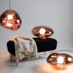 Melt Surface Copper with Melt Copper Pendant, Wingback Long Ottoman & Boucle Throw-2