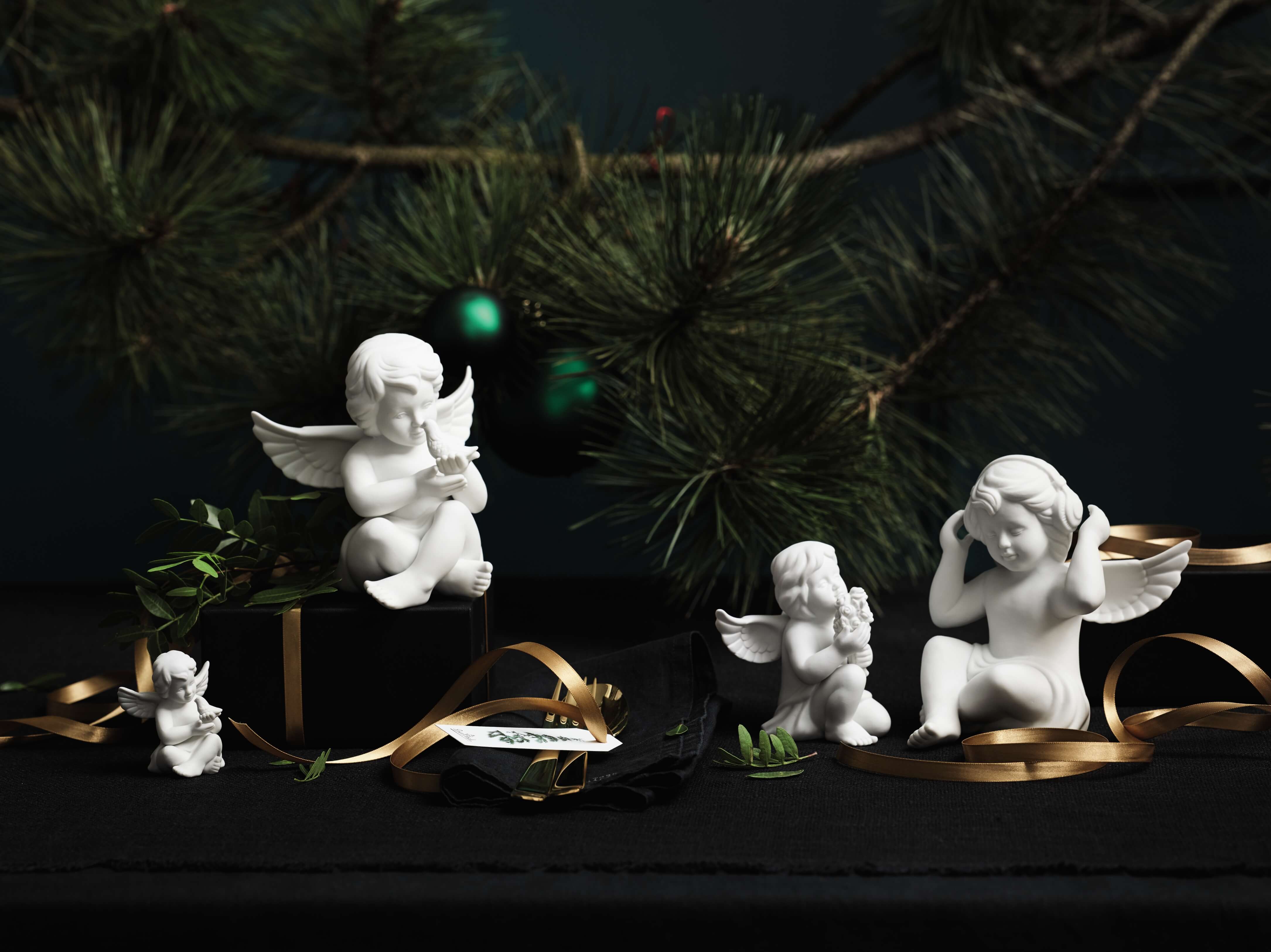 Rosental białe aniołki kolekcja świąteczna