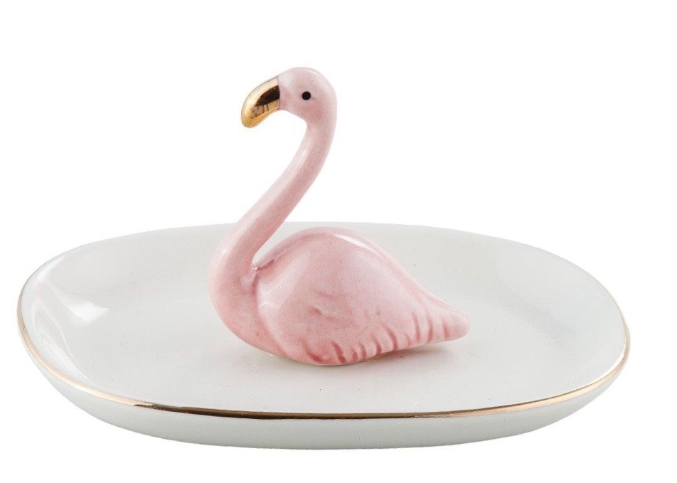 talerzyk na biżuterię z flamingiem
