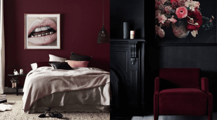 Zmysłowe dekoracje, czyli wnętrza w odcieniach bordo