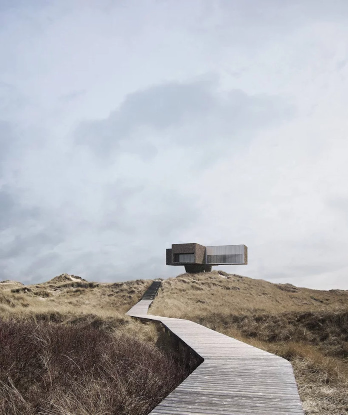 Autor widmo dom nowoczesny dania drewno beton inspiracje architektura