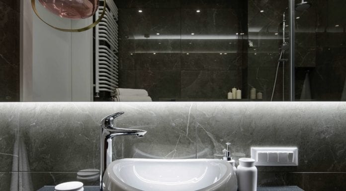 Ciemna łazienka nie musi być ponura! umywalka-nablatowa-tubądzin-mulina-inspiracje