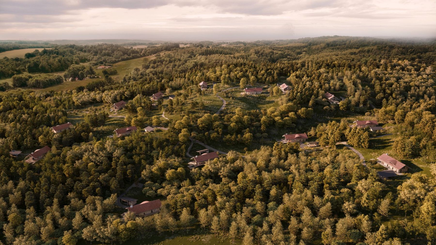 Wzgórza Dylewskie - inwestycja Wysoka Wieś autorstwa Boris Kudlička with Partners